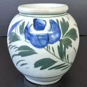 동양앤틱~백자 청화 모란문 항아리(목단단지, 해주단지) 한국의 전통 도자기 바닥낙관 귀한기물 진품명품 수집품