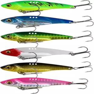 파시코노 블레이드 미끼 배스 낚시 월리스 메탈 VIB 미끼용 6개 20g 가라앉는 지깅 스푼 하드 스윔 -