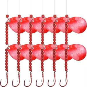 OROOTL 월라이 릭스 키트 6 pcs 낚시 미끼 크롤러 하네스 콜로라도 스피너 블레이드 프리 리깅 라이브 리그