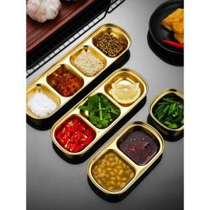 PCS 스테인레스 스틸 향신료 레스토랑 분할 소스 조미료 케첩 그릇 간장 구획 트레이 가정용 식초
