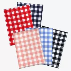 쉐퍼드 체크 원단 다용도 폴리에스테르 테이블보 체크 방수 원단 양면 미술가운 턱받이 앞치마 피크닉 식탁
