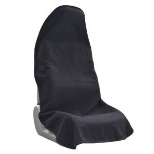 Teuaktty 카시트 커버 범용 자동차 보호 앞 시트 세탁 가능한 미끄럼 방지 프로텍터, 체육관 운동용, 방수 및 땀 타월 자동차, 트럭, 지프용 (블랙)