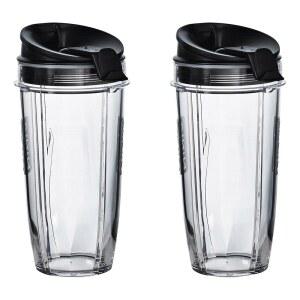 Nutri Ninja 24온스 Tritan Cups with Sip & Seal 뚜껑. BL480, BL490, BL640, BL410 Auto IQ 시리즈 블렌더(2팩)