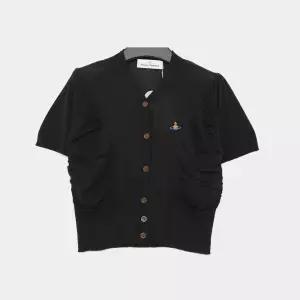 26SS ORB 파멜라 울 실크 반팔 여성 가디건 1803007E Y001A N402