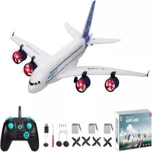 GoolRC A380 RC 비행기 2.4G 3CH 리모컨 초보자용 배터리 3개 포함 EPP 폼 고정익 항공기 글라이더 모델