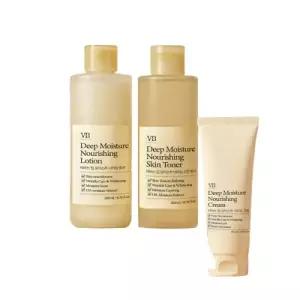 리치케어 영양 기초 화장품 3종세트 스킨/로션/크림 구성 수분 보습 크림 세라마이드 (주름미백 기능성)