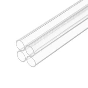 [미국배송] 리바워 12인치 투명 플라스틱 경질 파이프 ID 8MM X 10MM OD(5/16인치 3/8인치 OD) 아크릴 원형 폴리카보네이트 튜브 [배관 유압 수족관용] - 4PCS