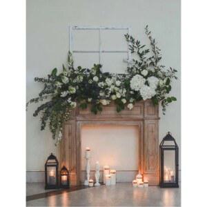 벽난로 콘솔 모형 로그 선반장 북유럽 거실 블랙 불멍 슬림 90x24x80cm 심플 소품