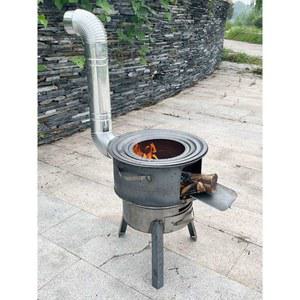 아궁이 장작 가마솥 캠핑 바비큐 43cm 야외 50형 화덕문 솥티 그릴 드럼통 솥걸이