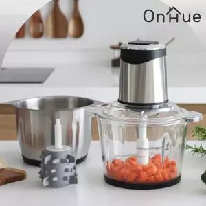 온휴 OHA-C300S 다지기 3리터 멀티세트 스태인레스 유리 2종류컵 마늘박피기 미니믹서기