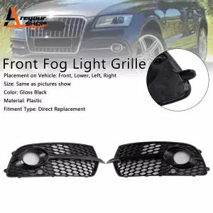 호환  앞 범퍼 안개등 그릴 그릴 Audi Q5 S-Line SQ5 2013 2014 2015 2016 2017 Black