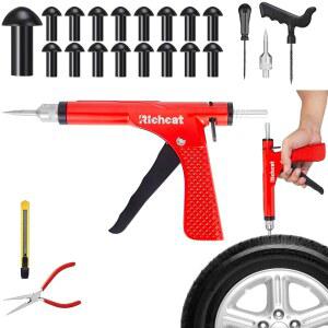 [미국배송] 버섯 플러그가 장착된 리치캣 튜브리스 타이어 펑크 수리 키트 오토바이 자동차 트럭 ATV용 및 총기 키트(2026년 1월 신모델 업데이트)