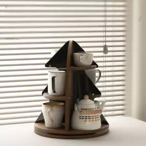 원목 컵장 선반 진열장 빈티지 카페 장식장 주방 수납장