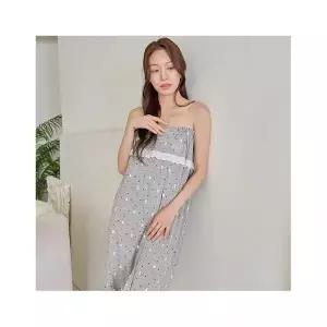 알콩단잠 여름 샤워로브 실크샤무즈 랩가운 원피스 여성 골프 샤워가운 골프장