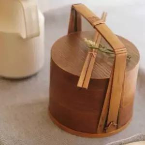 대나무 도시락통 감성 홀리데이 피크닉박스 2단