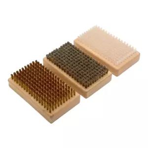 호환  3Pcs 스키 왁스 브러쉬 스키 베이스 브러쉬 왁싱 도구 세트 스노우보드 청소 스노우보드 도구