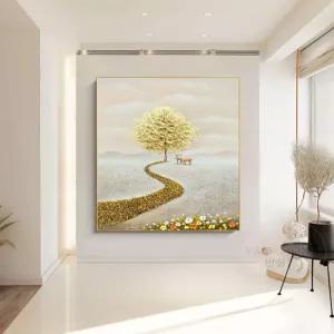 황금돈나무 diy 유화 돈들어오는그림 풍수지리 a 명화그리기 골드 색칠하기 세트 대형