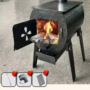 거꾸로타는 난로 리버스 펠렛 장작 주물 스토브 높이