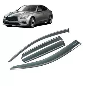 호환 인피니티 Q50 Q50S 2016-2019 차량용 창문 햇빛 및 비 차단 바이저 쉴드 차양 어닝 캐노피 덮개 프레