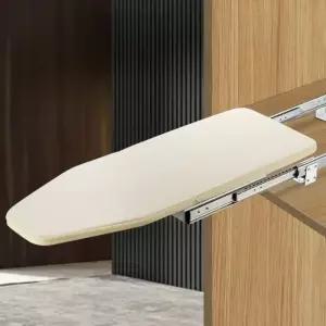 옷장 다리미판 접이식 슬라이드 공간활용 베이지 인출식 폴딩 다림판 커버 다리미매트