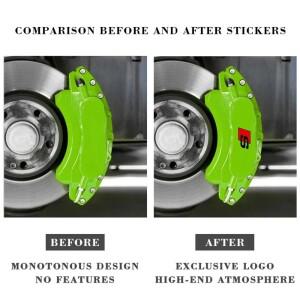 아우디 호환 S 라인 A1 A3 A4 A6 A7 Q3 Q5 Q7 RS3 RS4 RS5 S7용 호환 내열 자동차 브레이크 캘리퍼 스티커