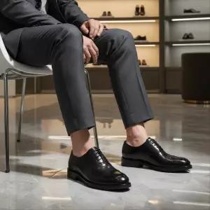 [탠디]Y26007 남성 소가죽 캡토 옥스포드 정장구두 클래식 신사화
