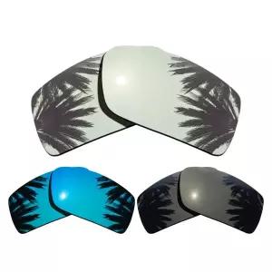 호환  실버 미러블랙블루 미러 OAKLEY Gascan 프레임용 편광 교체 렌즈 3쌍 100% UVA 및 UVB 보호