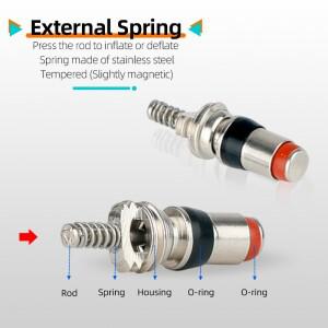 스레드 인서트 AV 슈레이더 밸브 구리 코어 밸런스 자전거 스쿠터 플랫 깍지 교체 호환   제거 도구 옵션 5