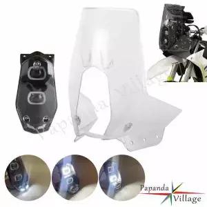 호환  어드벤처 더트 바이크 LED DRL 헤드라이트 랠리 페어링 윈드쉴드 EXC FE 엔듀로 690 R 701 바하 랠리