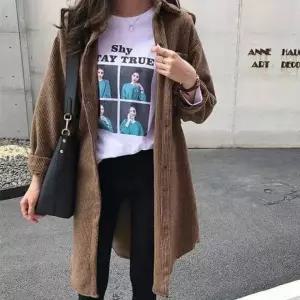 패션스타일 베이직한 여성 가디건 롱 루즈핏 니트