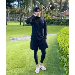매장정품 HERRINGBONE [SET] 남성 래쉬가드세트 루즈핏 집업 긴팔  워터레깅스 스윔팬츠 RC903 AC501