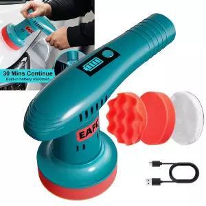 무선광택기 자동차 폴리셔 왁싱기 광택기 4500mAh 휴대용 무선 광택 왁싱 기계 바디 청소 수리용 전동 공구