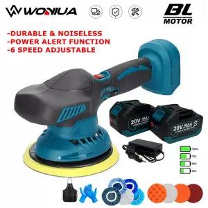 무선광택기 자동차 폴리셔 왁싱기 WONIUA 20V 전기 광택기 7000rpm 무선 광택 왁싱 회전식 전동 공구 마키