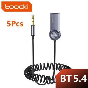 투키 블루투스 5.4 차량용 리시버 3.5mm 핸즈프리 무선 AUX 오디오 PC 스피커 마우스 이어폰 키보드용