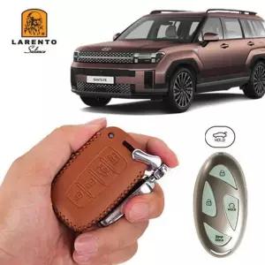 싼타페mx5 5버튼 차 키케이스 자동차 키커버 천연가죽 스마트키케이스 자동차키케이스 자동차키커버