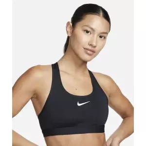나이키 NIKE 스우시 미디엄 서포트 패드 스포츠 브라 W - 블랙:화이트 DX6822-010 162319