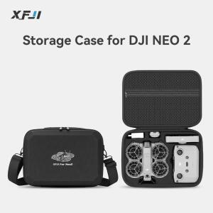 DJI NEO 2 콤보용 XFJI 휴대용 케이스 보관 가방 드론 액세서리 하드 쉘 PU 가죽 숄더백(컨트롤러 RC-N3 호