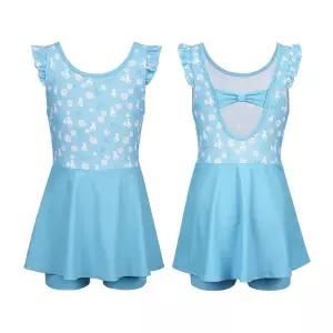 [레노마수영복](김해점)*방수주머니+수영지퍼백 증정*여아 래빗 리본 U백 원피스수영복 스카이블루/GS2G...