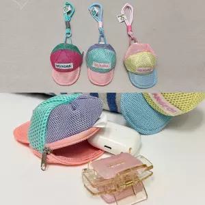 컬러퐁캡키링 모자 열쇠고리 키홀더 가방장식 파우치 UkQ6+4haH