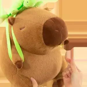 카피바라 봉제 대형인형 애착인형 거북이가방 25cm