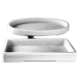 수반 스톤 분재 원예 트레이 직사각 식물화분 결석 타원형