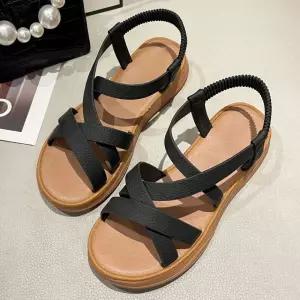 2컬러 여성 발편한 뒤꿈치 밴딩샌달 여름 데일리 샌들 hgr9+9sde