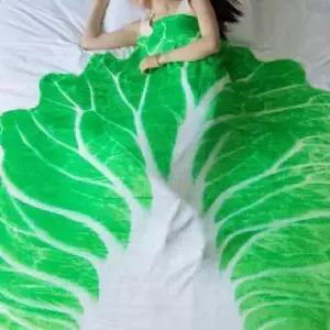 [골드스마일]쇼파 특이한선물 블랭킷 배춧잎담요 음식담요 대형