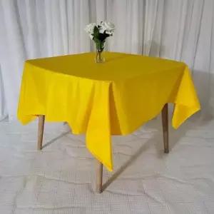 홈 방수식탁보 방수테이블보 1인2인용 노랑단색 115x115