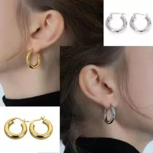 원터치귀걸이 원형 원터치 볼드링 귀걸이 은침 은귀걸이 S925실버