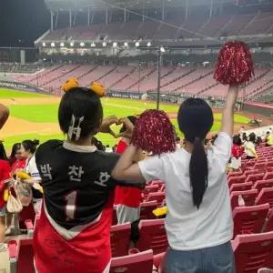 응원용수술 치어리딩 반짝이 응원수술 빨강