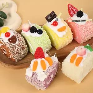 모형 롤케이크 6종 세트 베이커리 디스플레이 미니어처 소품 프레즐 식빵 장식용