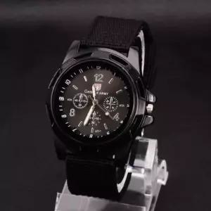 아날로그 야광 손목 시계 저소음 나토 밴드 군인 훈련소 시험용 야간 시인성