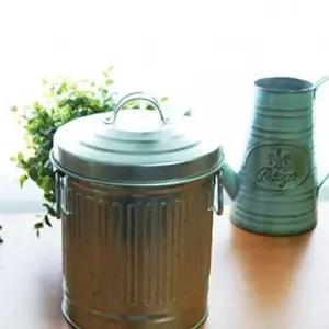 바구니 철재 다용도 휴지통 작은사이즈 인테리어 소품함 화분 다용도휴지통