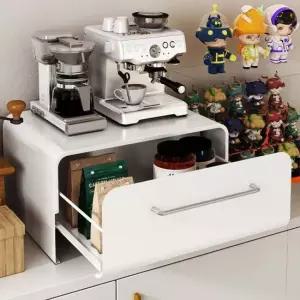 슬라이딩리빙박스 디귿 철제 슬라이드 슬라이딩 수납함 서랍장 대형 티백보관함